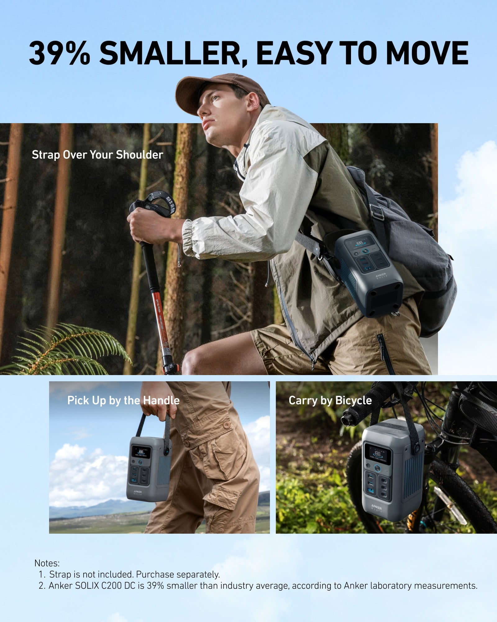 Anker SOLIX C200 DC Portable Power Bank Station - 60,000mAh (192Wh) | 200W A1727 Tech House Singapore