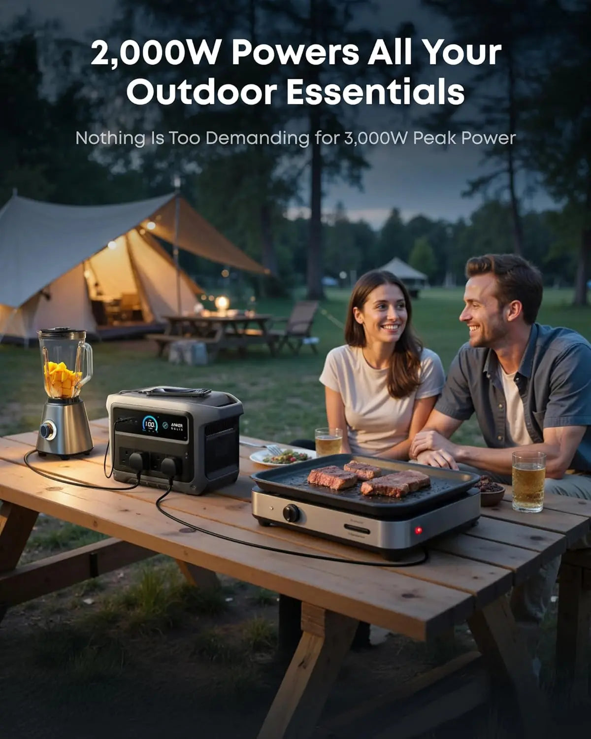 Anker SOLIX C1000 Gen 2 Portable Power Bank Station - 1024Wh | 2000W (Peak 3000W) 9-Port Generator A1763 Tech House Singapore