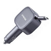 Anker Nano 75W USB-C Car Charger with Built-in Retractable USB-C Cable A2738 - Gray