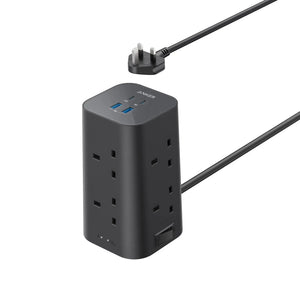 Anker Tower Extension Cord 12-in-1 Power Strip 20W Extension Plug A9185 Tech House Singapore