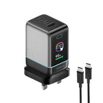 CUKTECH 6 Charger Ultra with Smart Display 100W GaN Charger with USB-C Cable AD653U-UK Tech House Singapore