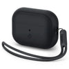 Spigen AirPods Pro 2 Case Silicone Fit and Strap - Black + Black Strap