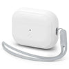 Spigen AirPods Pro 2 Case Silicone Fit and Strap - White + Gray Strap