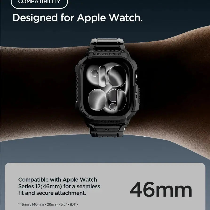 Spigen Apple Watch Series 12 Case (46mm) Rugged Armor Pro with Strap Spigen Singapore Singapore