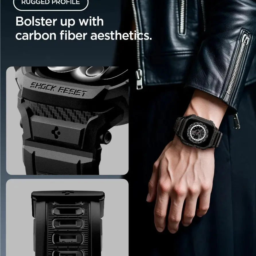 Spigen Apple Watch Series 12 Case (46mm) Rugged Armor Pro with Strap Spigen Singapore Singapore