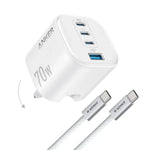 Anker Zolo Charger 70W Fast Charging 4-Port GaN USB C Compact Foldable Charger A121C Tech House Singapore