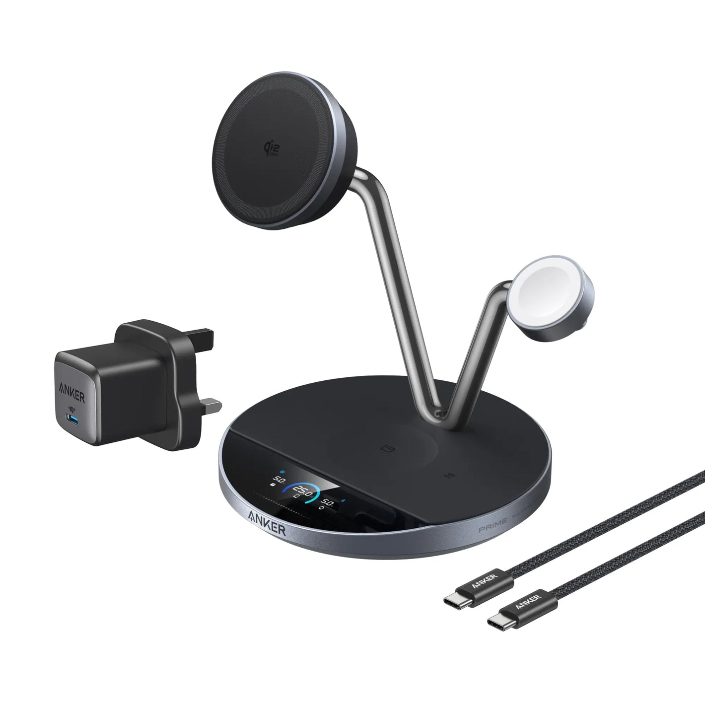 Anker Prime Wireless 3-in-1 Charging Station AirCool Dock Stand Magnetic Charger B25X7 Tech House Singapore