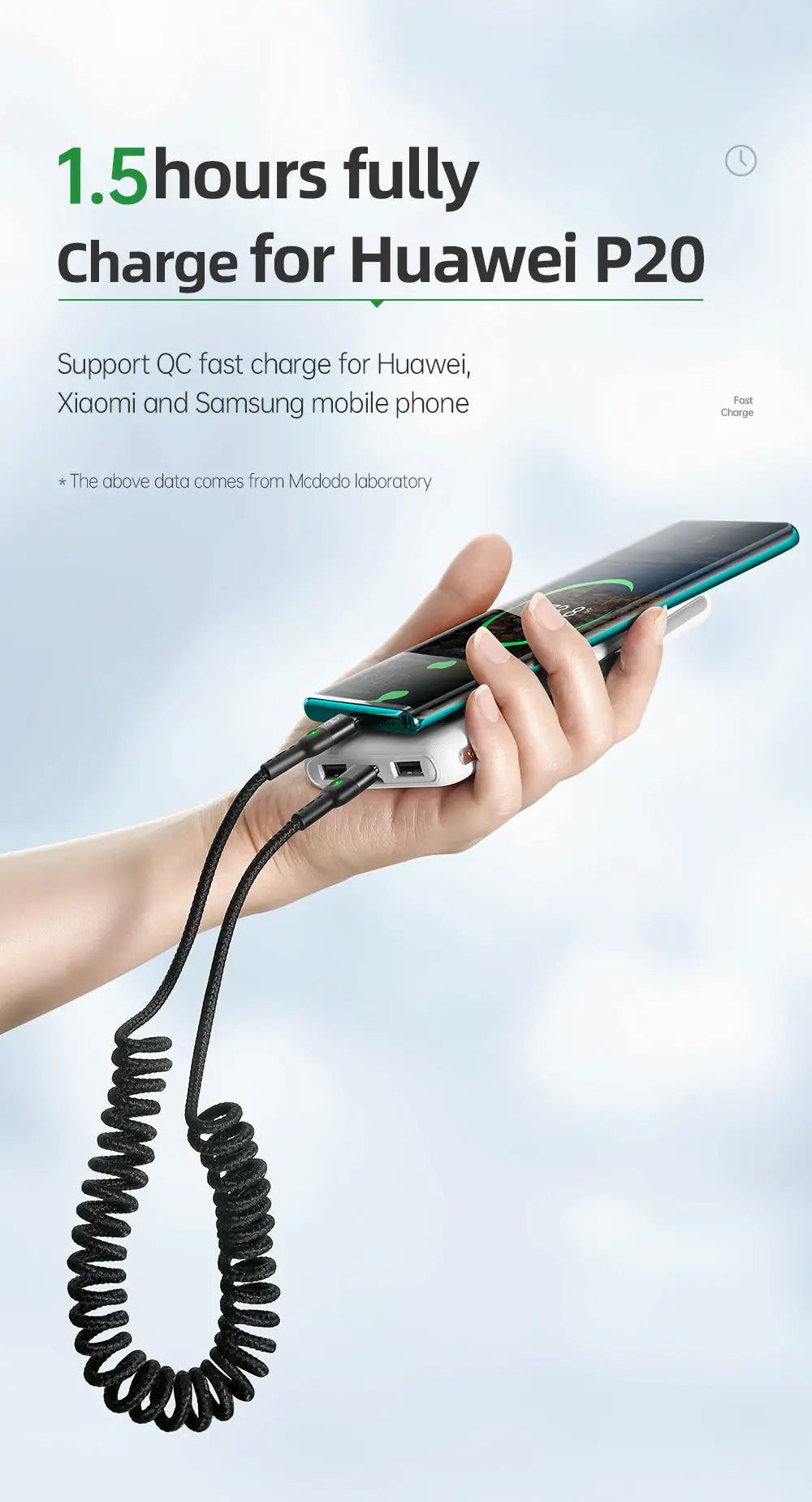 MCDODO Cable 36W C to L Coil Cable 1.8m CA-1960 Tech House Singapore