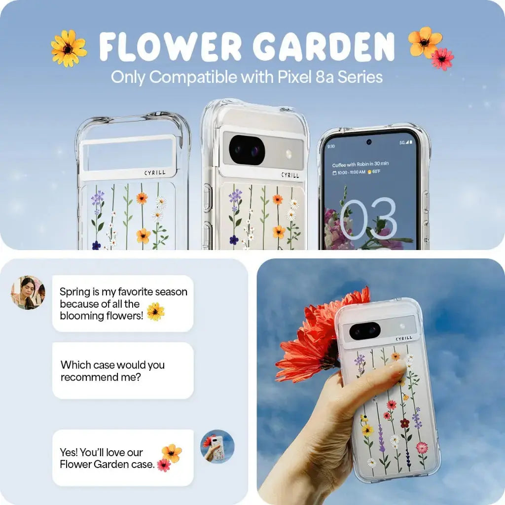 Spigen CYRILL Cecile Google Pixel 8a Case Flower Garden Spigen