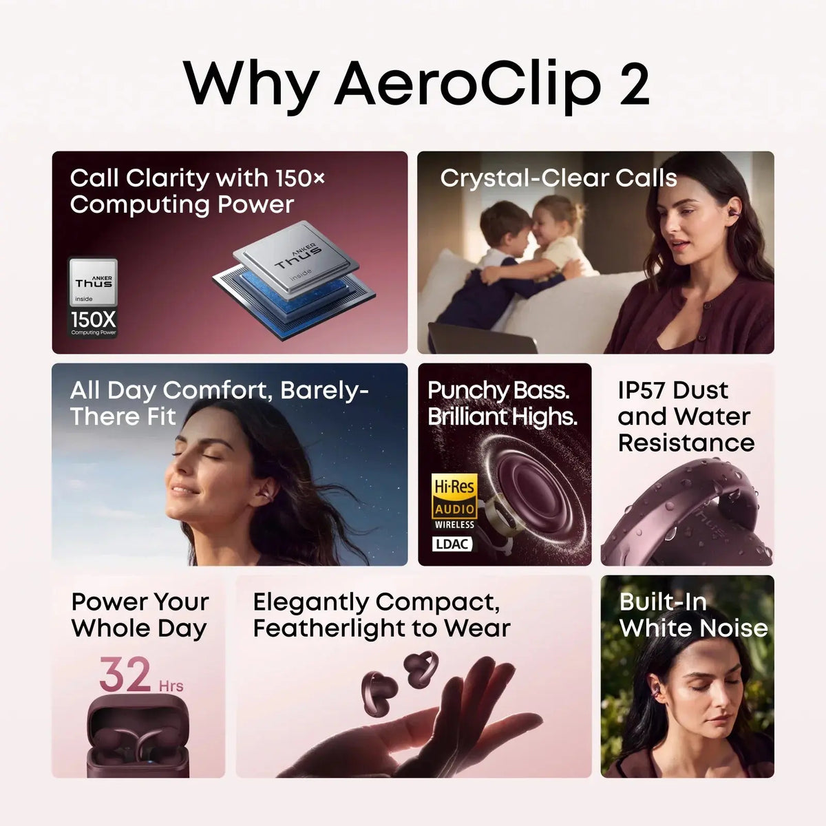 Soundcore Aeroclip 2 | Guinness-Certified Clip-On Earbuds for Clear Calls D1105 Tech House Singapore