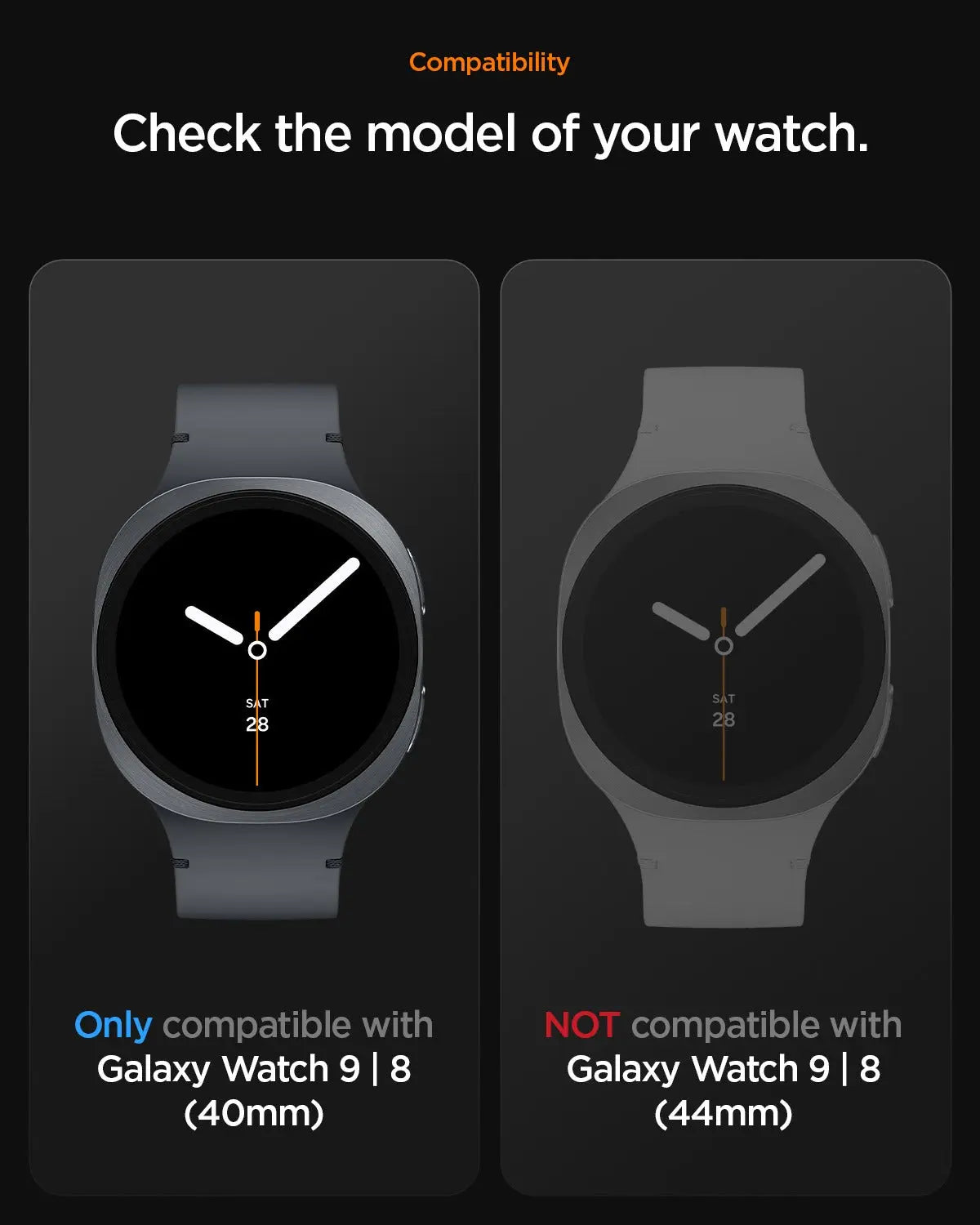 [2 Pack] Spigen Samsung Watch 9 / 8 (40mm) Screen Protector EZ FIT GLAS.tR Spigen Singapore Singapore