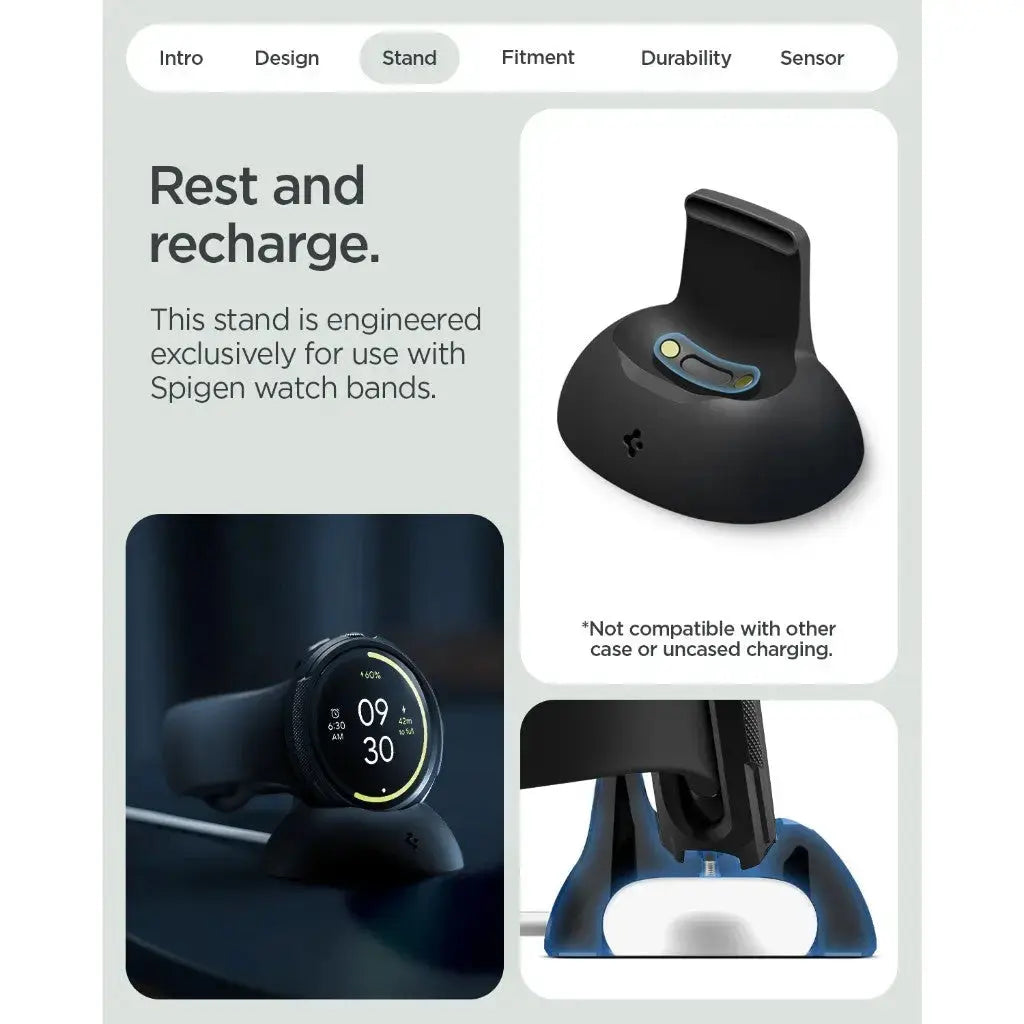 Spigen Google Pixel Watch 4 Case (45mm) Liquid Air with Charger Stand Spigen Singapore Singapore