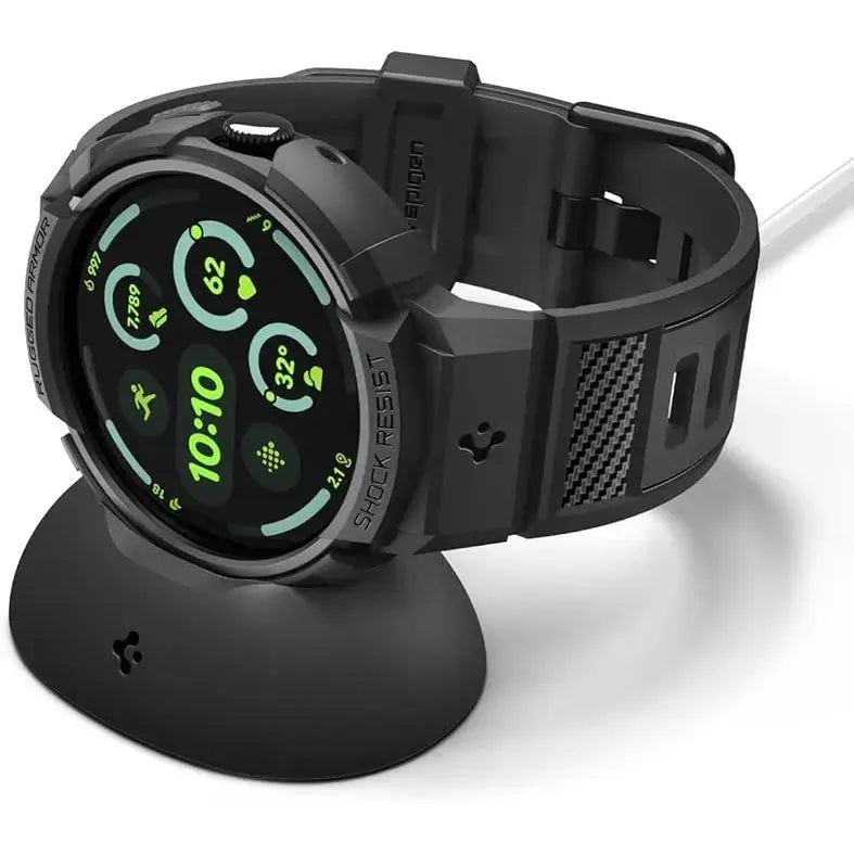 Google Pixel Watch 4 Case (45mm) Rugged Armor Pro with Charger Stand Spigen Singapore Singapore
