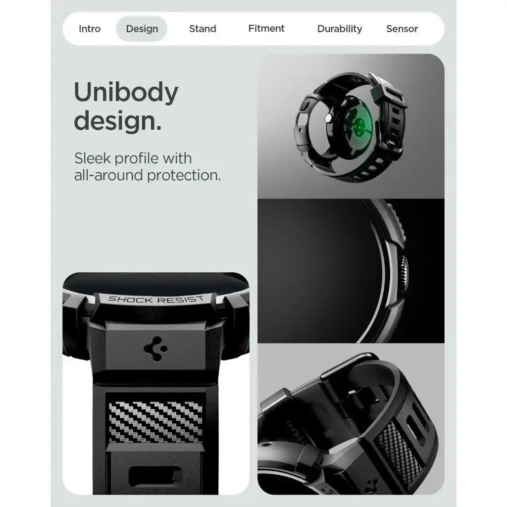 Google Pixel Watch 4 Case (45mm) Rugged Armor Pro with Charger Stand Spigen Singapore Singapore