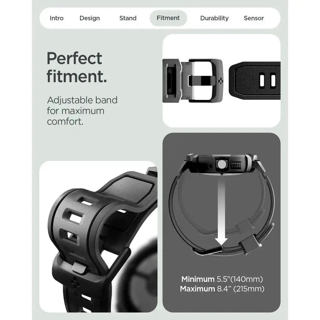 Google Pixel Watch 4 Case (45mm) Rugged Armor Pro with Charger Stand Spigen Singapore Singapore