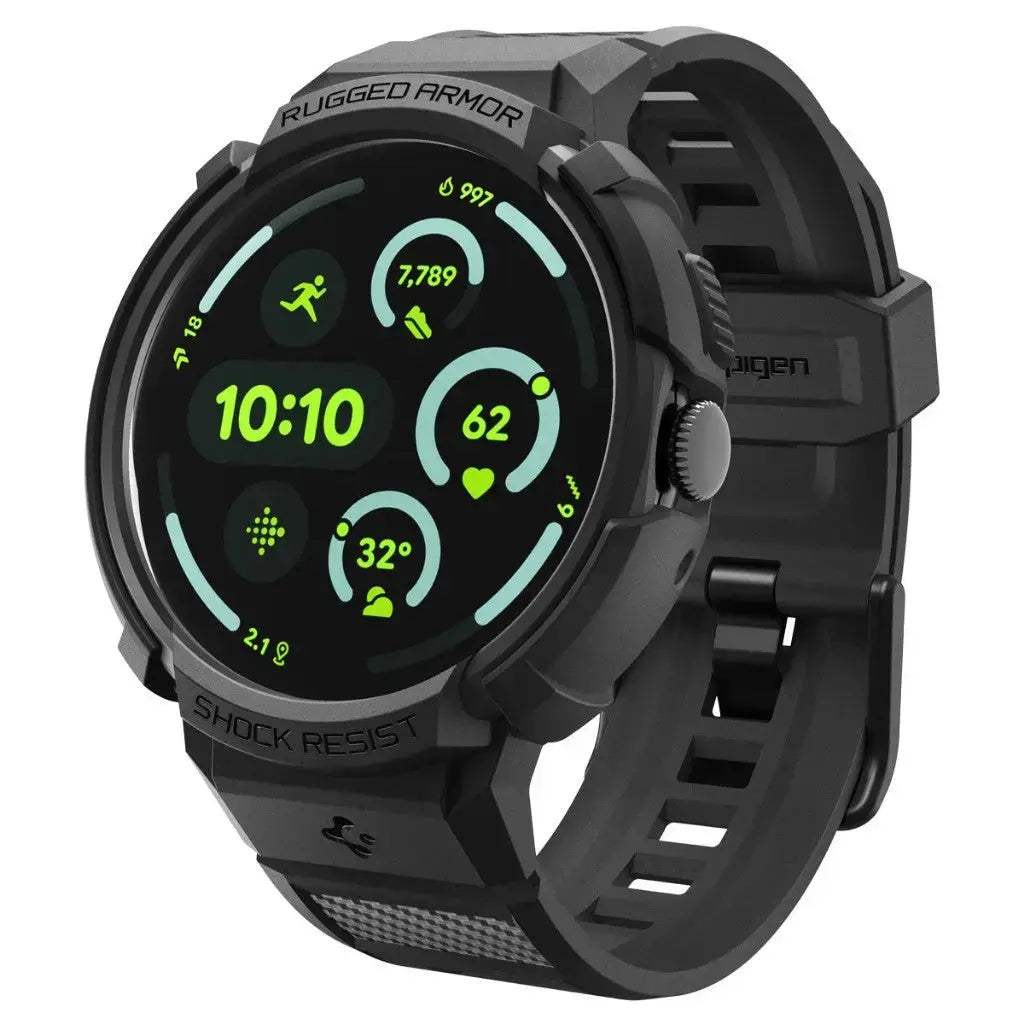 Google Pixel Watch 4 Case (45mm) Rugged Armor Pro with Charger Stand Spigen Singapore Singapore
