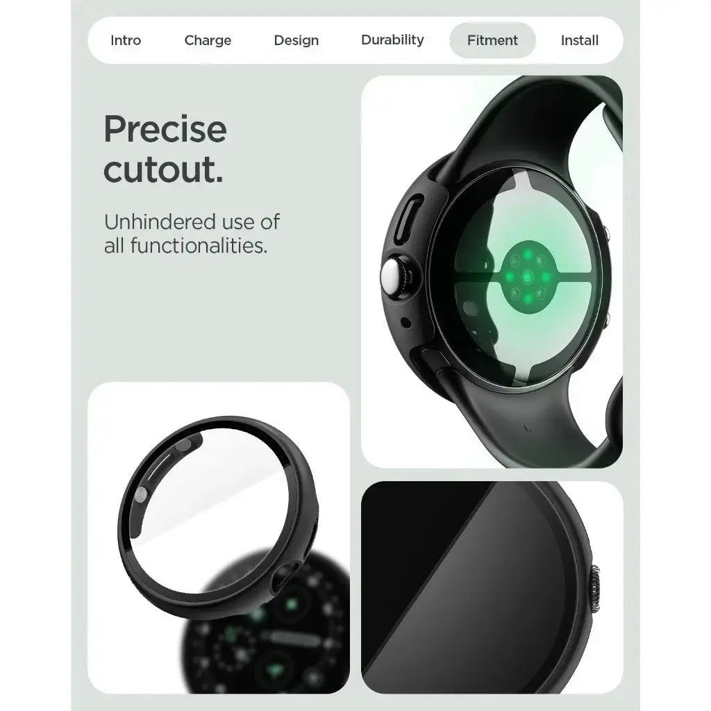 Spigen Google Pixel Watch 5 / 4 (45mm) Case Thin Fit 360 with Tempered Glass Spigen Singapore Singapore