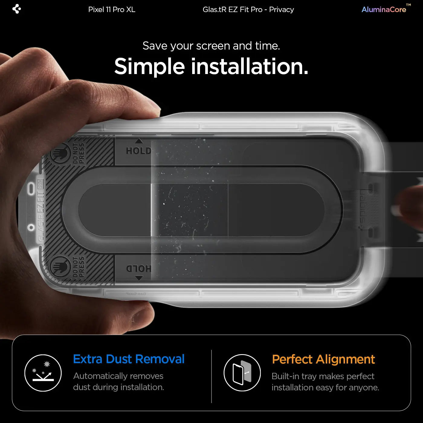 [2 Pack] Spigen Google Pixel 11 Pro XL Privacy Screen Protector EZ Fit Pro Spigen Singapore Singapore