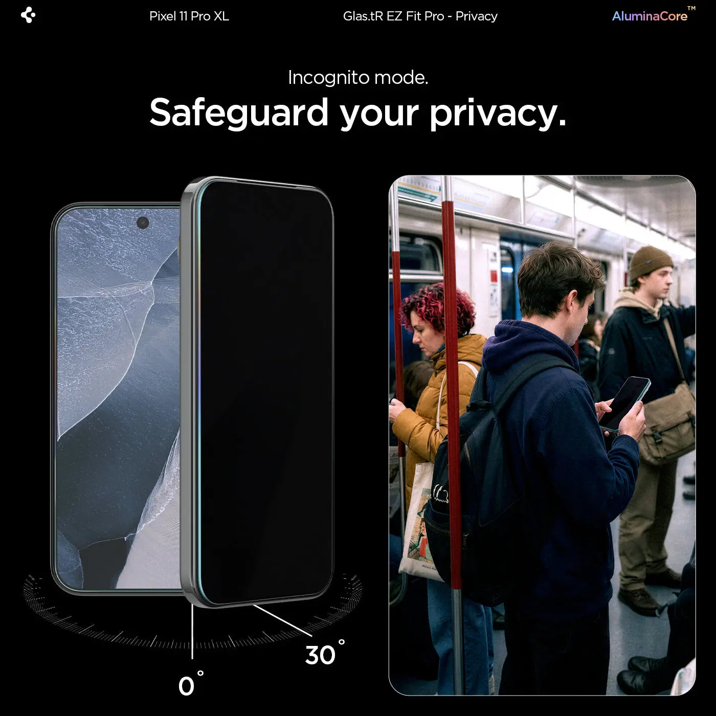 [2 Pack] Spigen Google Pixel 11 Pro XL Privacy Screen Protector EZ Fit Pro Spigen Singapore Singapore