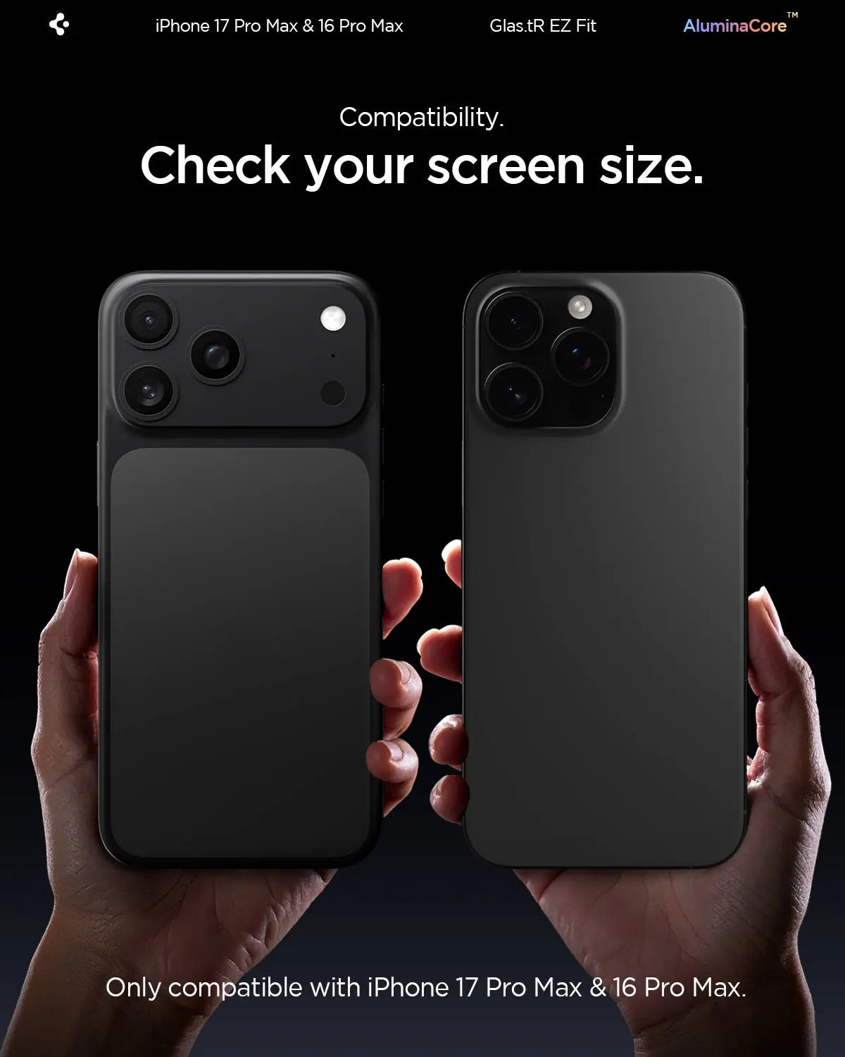 Spigen [2 Pack] iPhone 17 Pro Max / iPhone 16 Pro Max Tempered Glass EZ Fit Spigen Singapore