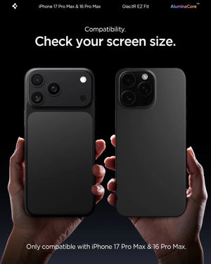 Spigen [2 Pack] iPhone 17 Pro Max / iPhone 16 Pro Max Tempered Glass EZ Fit Spigen Singapore