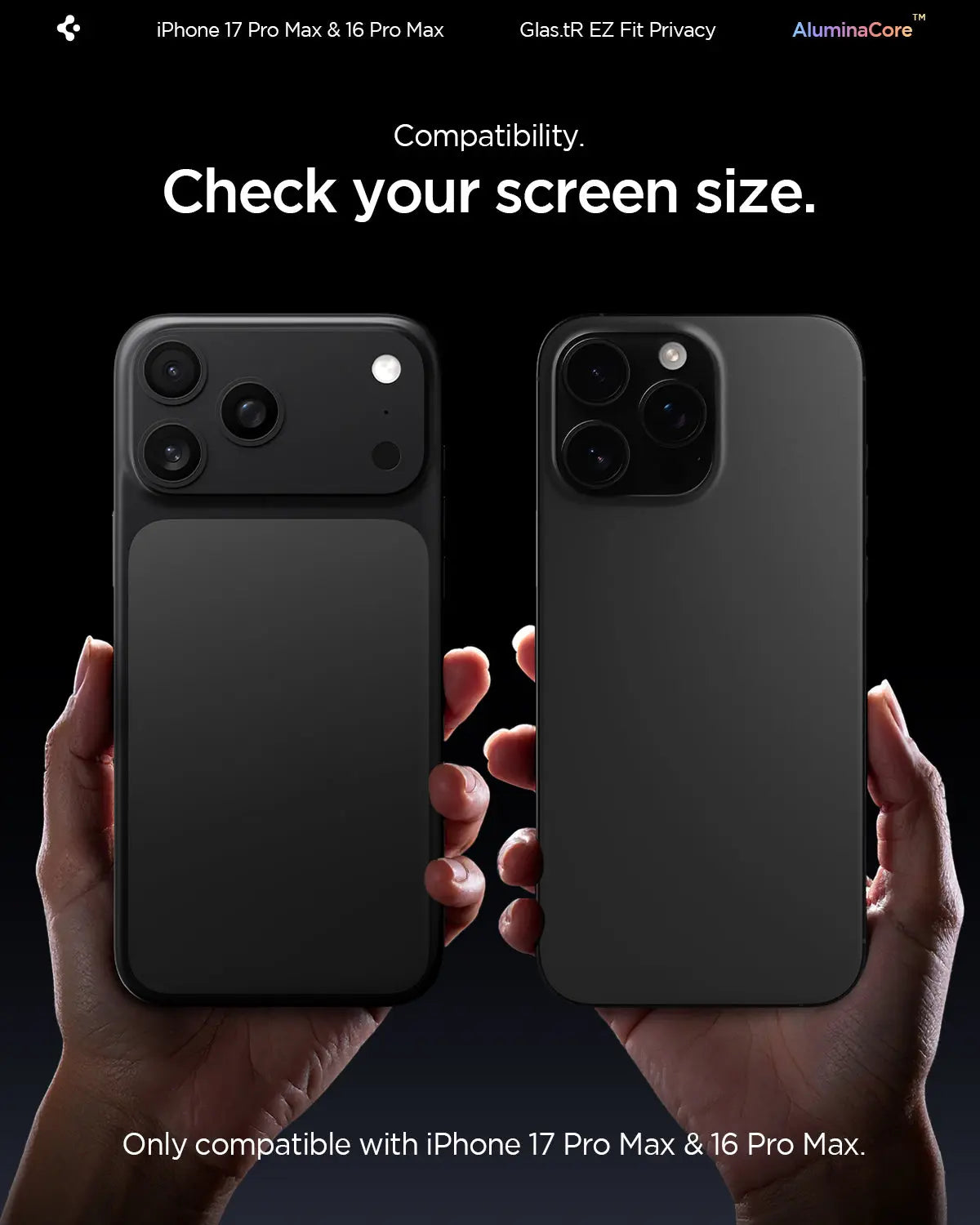 Spigen [2 Pack] iPhone 17 Pro Max / iPhone 16 Pro Max Privacy Screen Protector EZ Fit Spigen Singapore