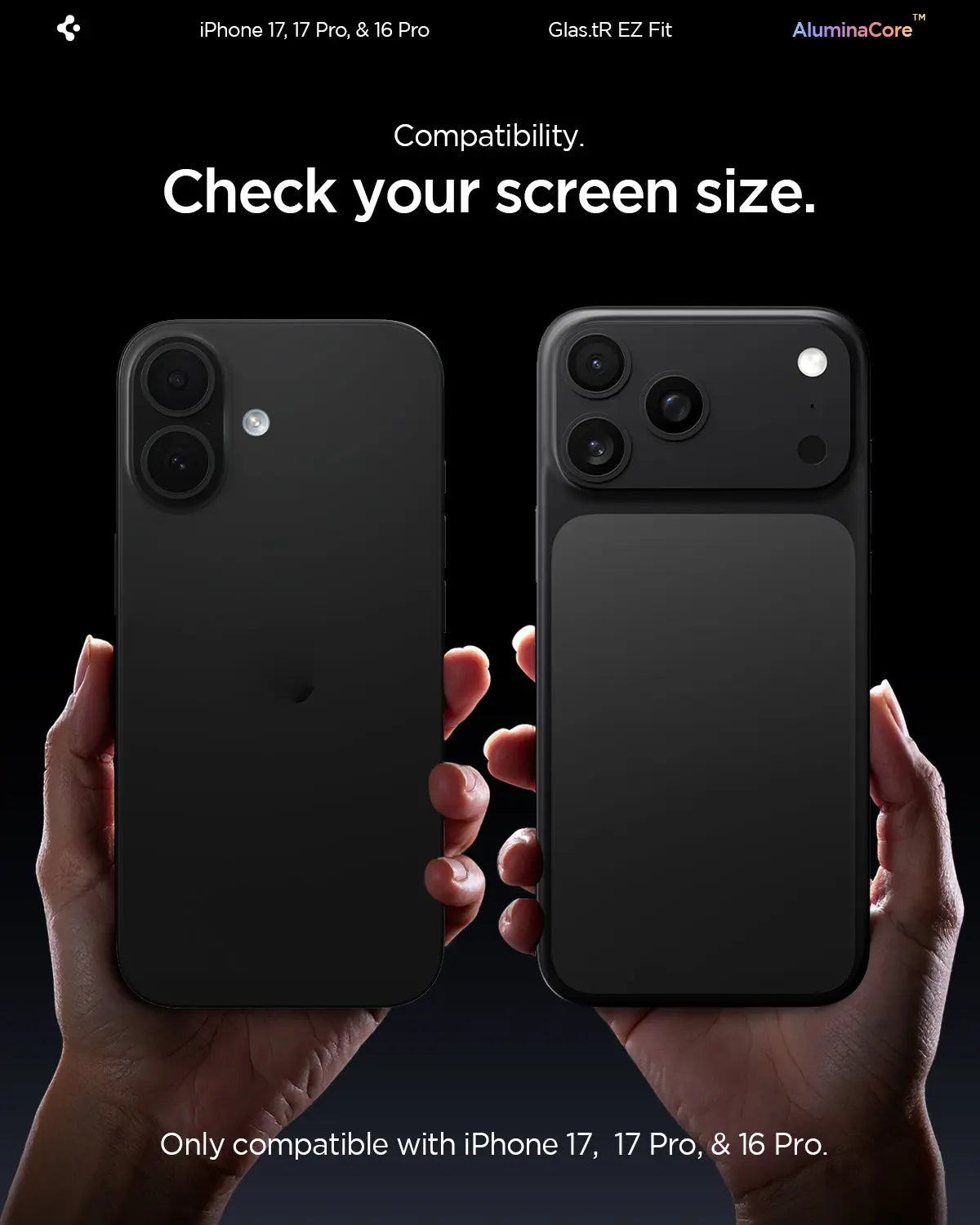 Spigen [2 Pack] iPhone 17 Pro / 17 / 16 Pro Tempered Glass EZ Fit Spigen Singapore