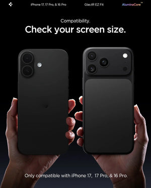 Spigen [2 Pack] iPhone 17 Pro / 17 / 16 Pro Tempered Glass EZ Fit Spigen Singapore