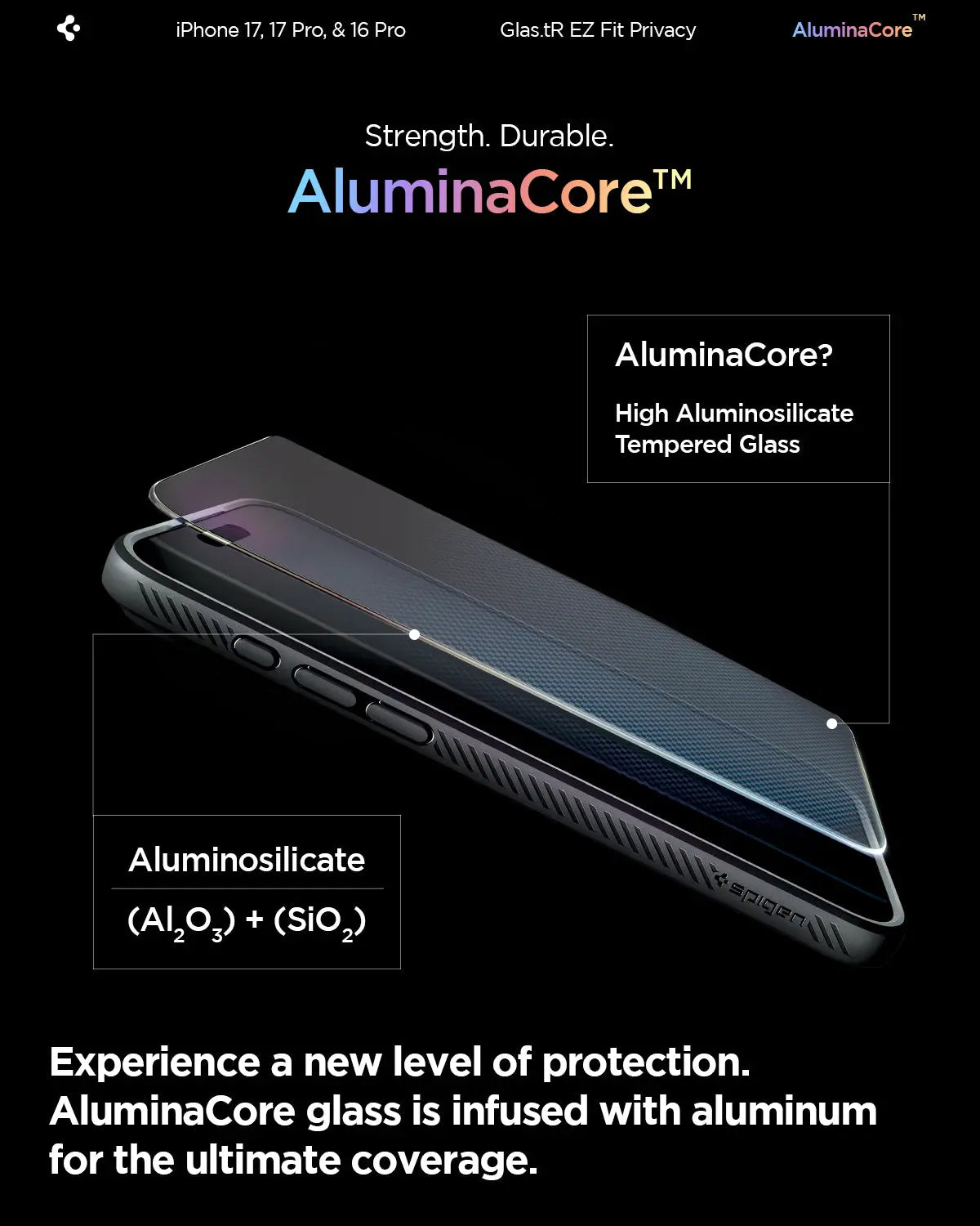Spigen [2 Pack] iPhone 17 Pro / 17 / 16 Pro Privacy Screen Protector EZ Fit Spigen Singapore