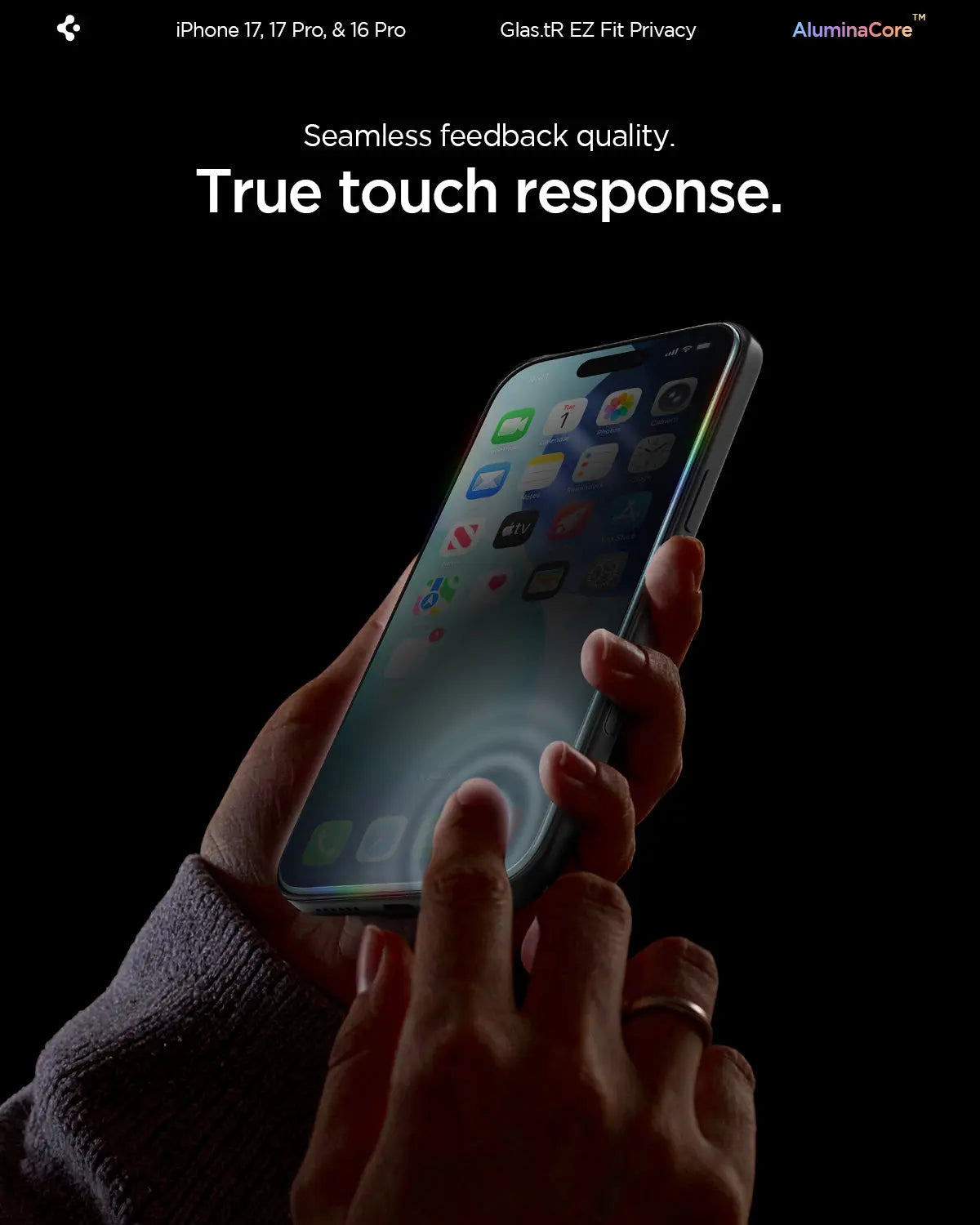 Spigen [2 Pack] iPhone 17 Pro / 17 / 16 Pro Privacy Screen Protector EZ Fit Spigen Singapore