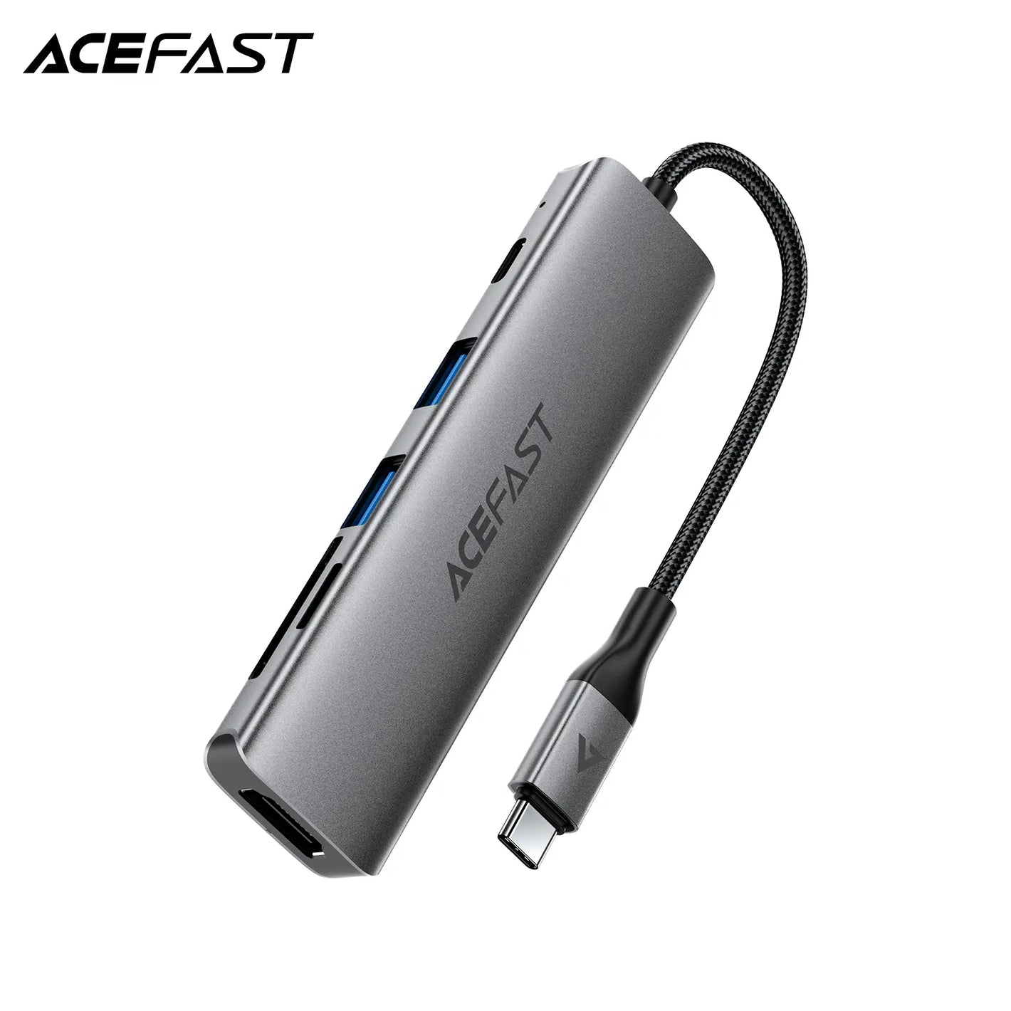 Acefast J18 6-in-1 USB-C Hub 4K 60Hz HDMI PD 90W Fast Charging Docking Station SD/TF Card Reader Multi-Port Hub Tech House Singapore