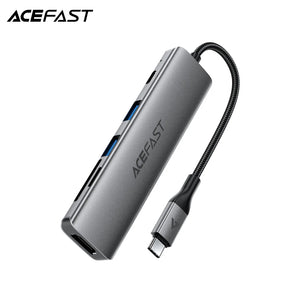 Acefast J18 6-in-1 USB-C Hub 4K 60Hz HDMI PD 90W Fast Charging Docking Station SD/TF Card Reader Multi-Port Hub Tech House Singapore