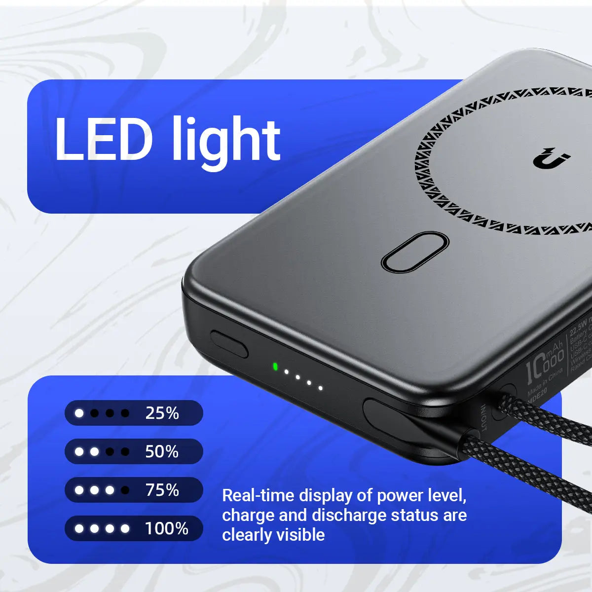 [CCC Power Bank] Acefast 10000mAh Magnetic Wireless Charge Power Bank 22.5W Fast Charging 3C Certified M24 Tech House Singapore