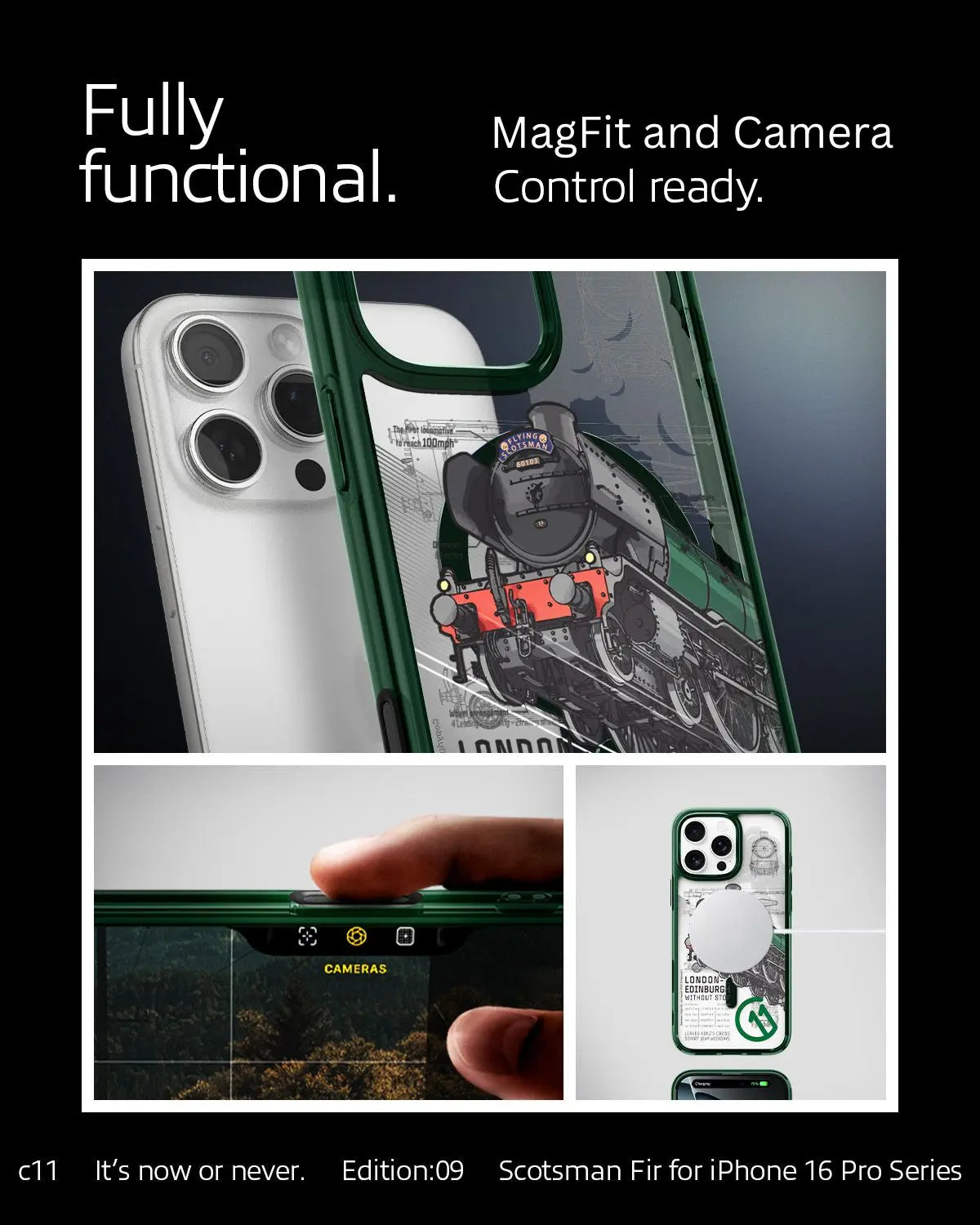 iPhone 16 Pro Max Case c11 Scotsman Fir (MagFit + Camera Control) Spigen Singapore Singapore