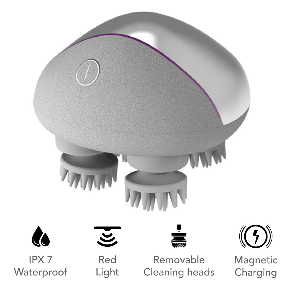 Breo Scalp Mini Pro Massager Silver with Base Breo