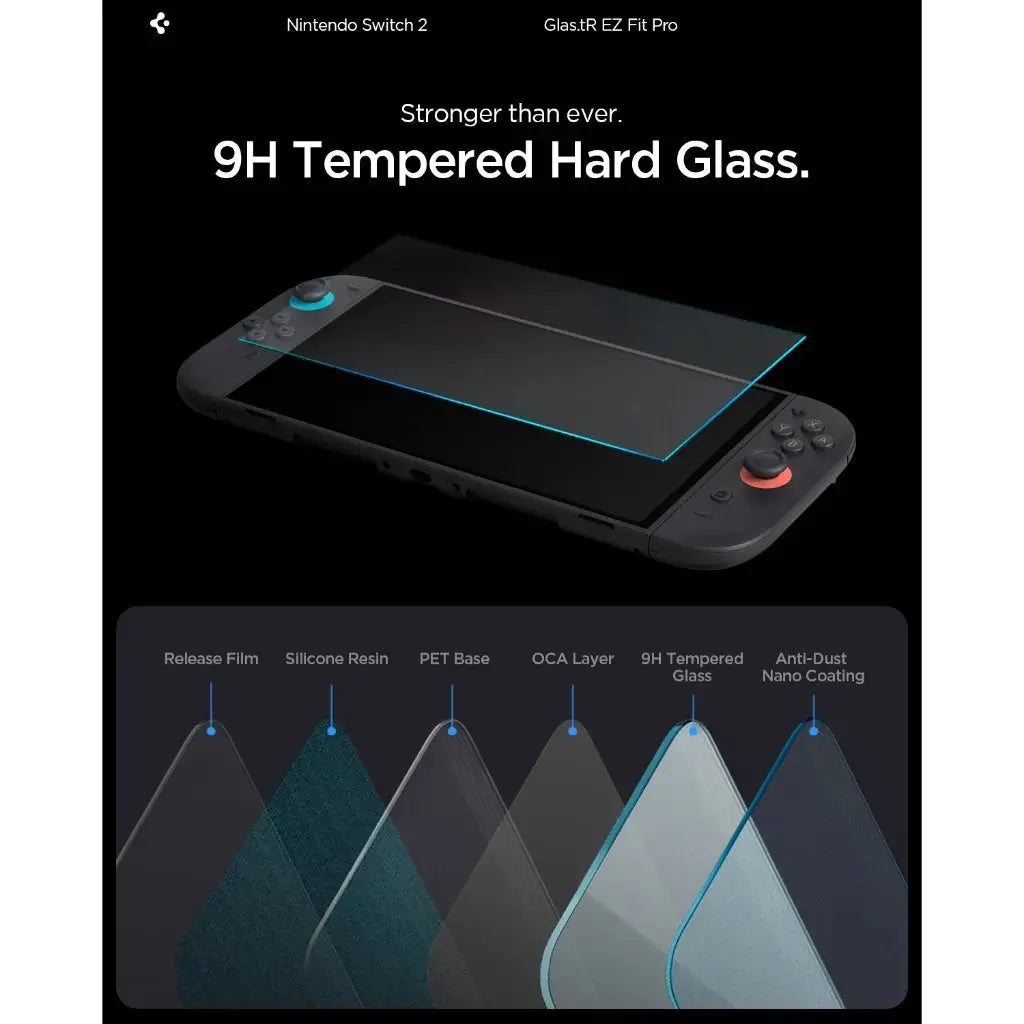 Spigen Nintendo Switch 2 Screen Protector Glas.tR EZ Fit Pro [2 Pack] Spigen Singapore Singapore
