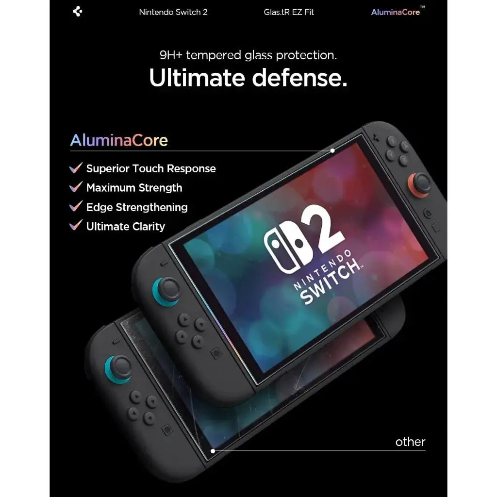 Spigen Nintendo Switch 2 Screen Protector Glas.tR EZ Fit Pro [2 Pack] Spigen Singapore Singapore
