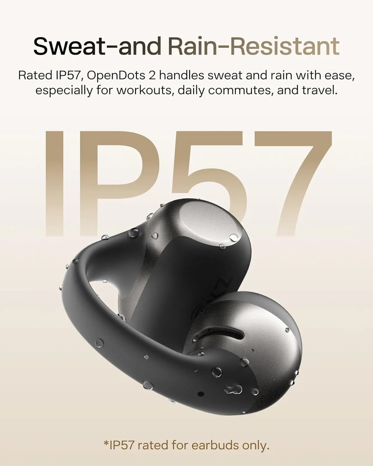 SHOKZ OpenDots 2 Open-Ear Clip-On Earbuds with Dolby Audio, 3-Mic Clear Calls, Wireless Charging, IP57 E320 Shokz Singapore