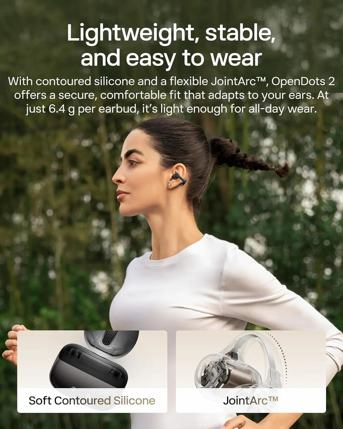 SHOKZ OpenDots 2 Open-Ear Clip-On Earbuds with Dolby Audio, 3-Mic Clear Calls, Wireless Charging, IP57 E320 Shokz Singapore