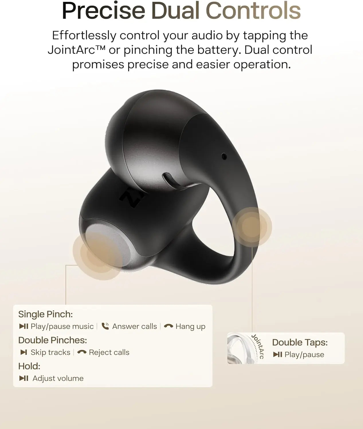 SHOKZ OpenDots 2 Open-Ear Clip-On Earbuds with Dolby Audio, 3-Mic Clear Calls, Wireless Charging, IP57 E320 Shokz Singapore
