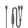 Anker 2-in-1 USB C to USB C 4ft/140W Braided Cable A8895 - Black