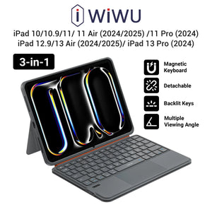 WiWU 3-in-1 Keyboard US English for iPad 10/10.9/11/ 11 Air and Pro/ 12.9/13 Air and Pro MK005 Tech House Singapore