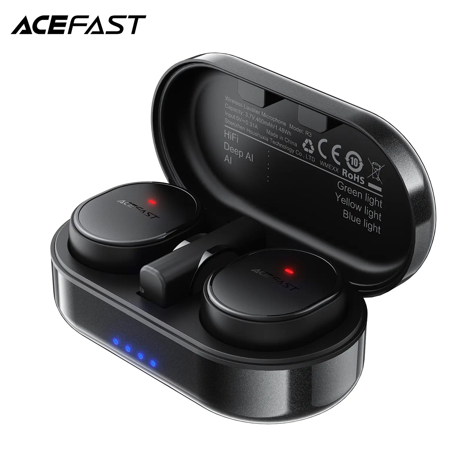 ACEFAST R3 Wireless Microphone Lavalier Mic Noise Reduction for Recording & Live Streaming Tech House Singapore
