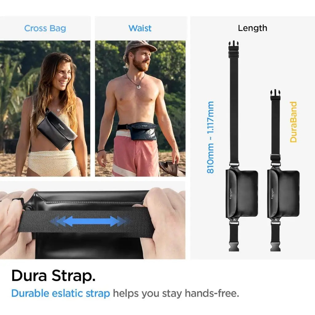 [Set of 2] Aqua Shield Waterproof Waist Bag + Waterproof Phone Pouch A621 Spigen Singapore Singapore