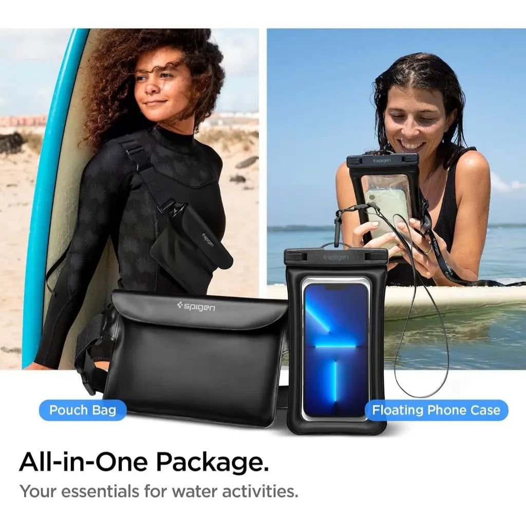 [Set of 2] Aqua Shield Waterproof Waist Bag + Waterproof Phone Pouch A621 Spigen Singapore Singapore