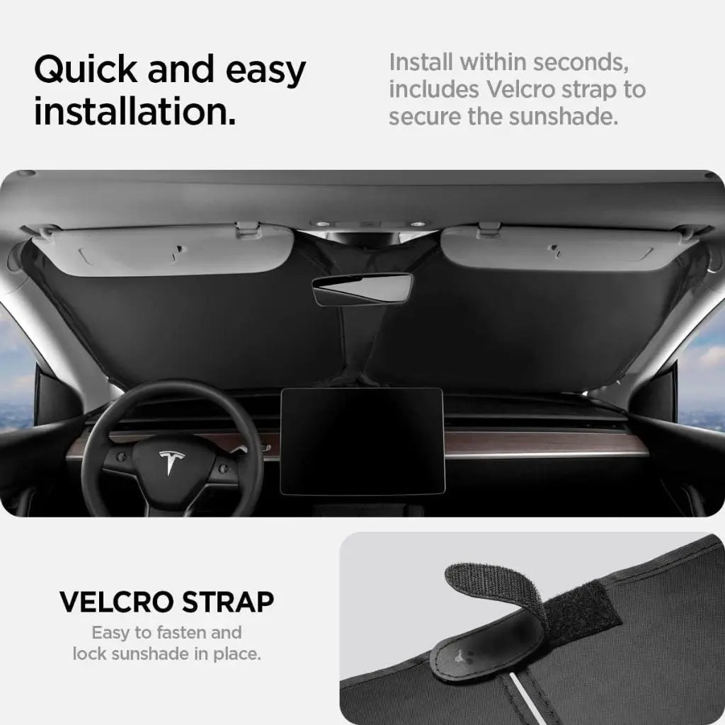 All Tesla Model Y & 3 Front Windshield Sunshade TO260 Spigen Singapore Singapore