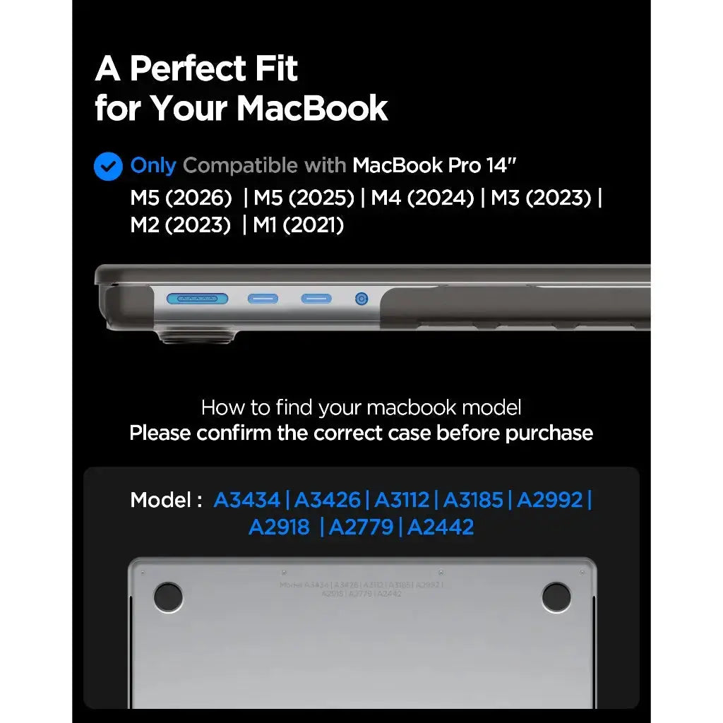 Macbook Pro 14 inch case (2026/2024/2023/2021) Airskin Frost Spigen Singapore Singapore