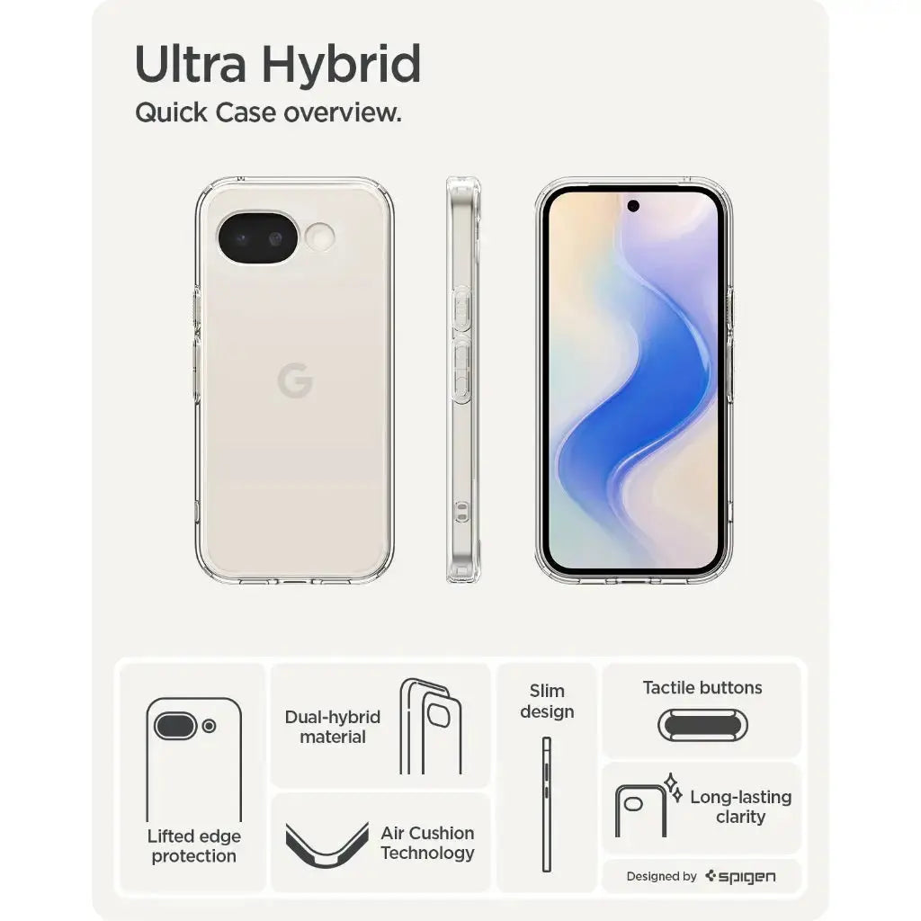Spigen Google Pixel 10a Case Ultra Hybrid Clear Case Air Cushion Protection Pixel 10a Spigen Case Spigen Singapore Singapore
