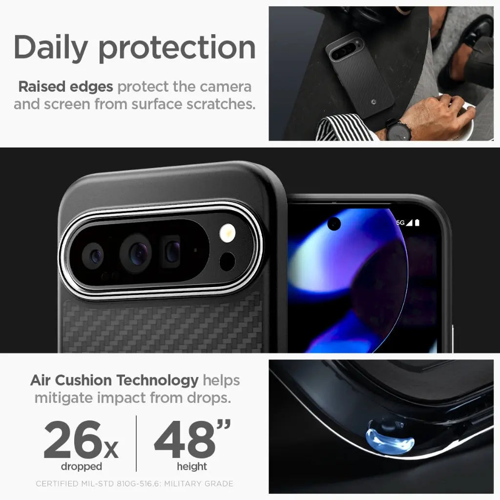 Spigen Google Pixel 9 Pro XL Case Enzo Aramid Google Pixel 9 Pro XL Casing Slim Premium Ultimate Protection Cover