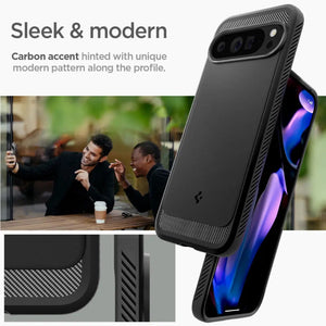 Spigen Google Pixel 9 Pro XL Case Rugged Armor Google Pixel 9 Pro XL Casing Mil-Grade Protection Car-inspired Design